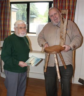 Norman Smithers receives the highly commended certificate from John Berkley